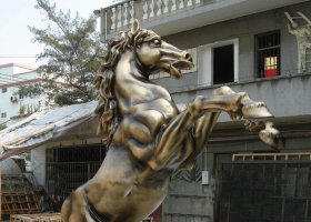 公園立馬動(dòng)物銅雕 