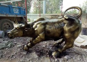 廣場(chǎng)銅牛雕塑 