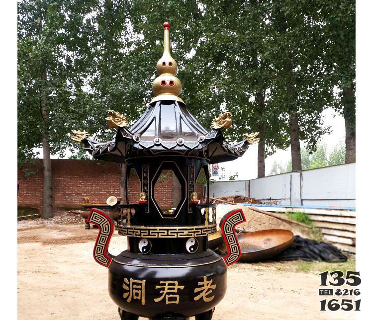 鑄銅寺廟老君洞香爐 香爐雕塑廠家信譽好理由壽字圖片