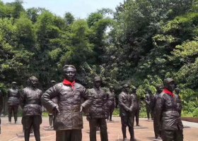 十大元帥公園銅雕 元帥雕塑廣場(chǎng)八一門口三十六