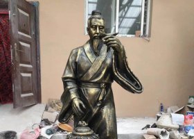 杜康人物銅雕 