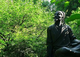 李白古代名人銅雕 李白雕塑銅雕屈原門(mén)前浮雕