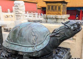 故宮龍龜景觀銅雕塑 龍龜?shù)袼軆r(jià)格海灘錢一只奧比