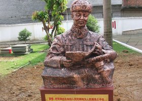 雷鋒校園名人人物銅雕 雷鋒雕塑人物大全動(dòng)物黨旗