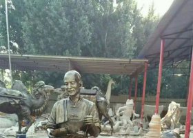 小面小品人物銅雕 