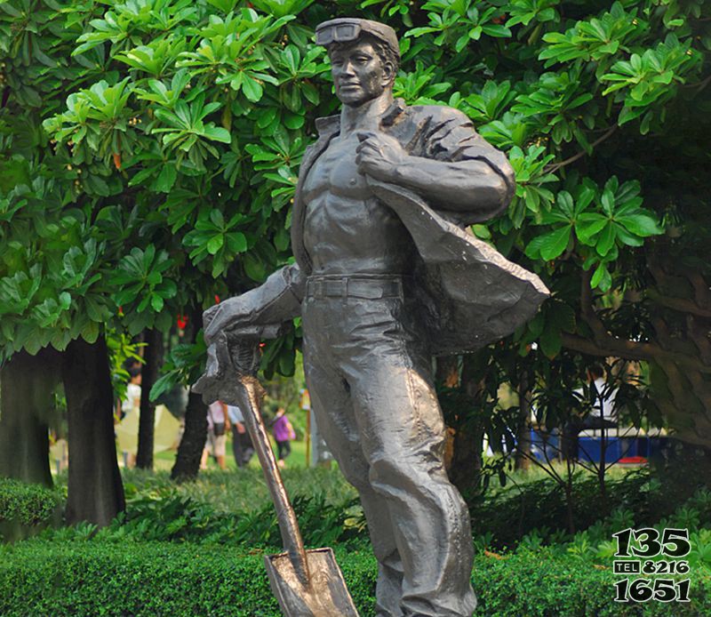 工人銅雕 工人雕塑圖片校園水泥卡通圖片