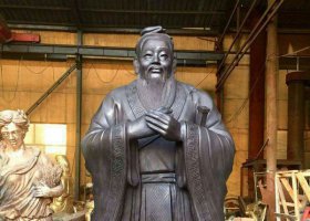 銅雕校園孔子人像雕塑 孔子雕塑校園資料人物畫人物像