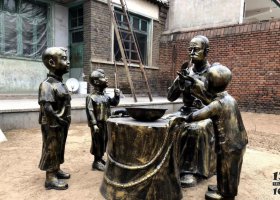吹糖人民俗銅雕 糖人雕塑教學(xué)民間效果圖城市