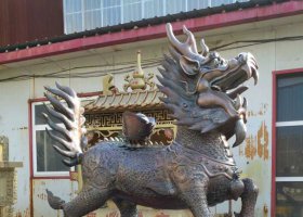 門口鎮(zhèn)宅招財(cái)麒麟銅雕 麒麟雕塑價(jià)格企業(yè)紅麒麟店鋪