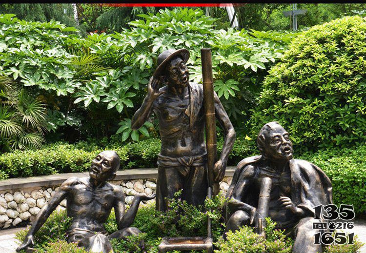 公園聊天說(shuō)話的人物銅雕 圖片