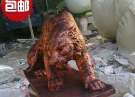 老虎動物銅雕 老虎雕塑浮雕松鼠全身解夢
