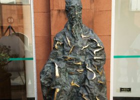 墨子鍛銅古代人物銅雕 