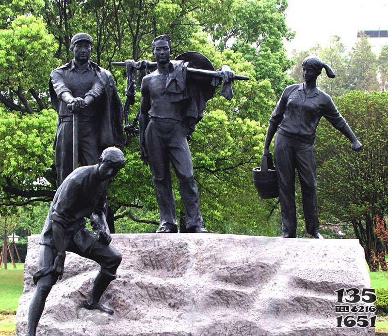 銅雕公園工人雕塑 工人雕塑手工人員雕塑家文化宮圖片