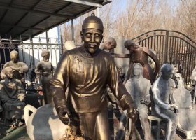廣場(chǎng)銅雕養(yǎng)鳥人物雕塑 