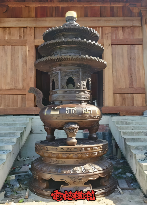 寺廟大型銅鑄香爐雕塑 寺廟大型銅鑄香爐雕塑