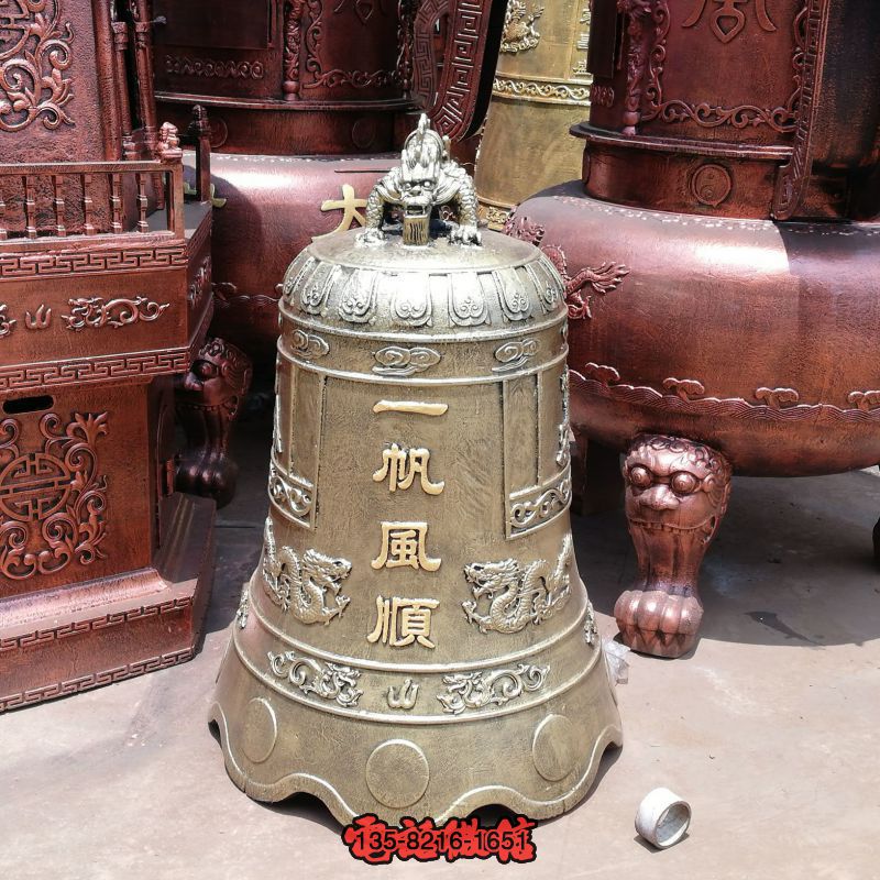 銅鐘雕塑-一帆風順銅鐘大掛件 銅鐘雕塑-一帆風順銅鐘大掛件