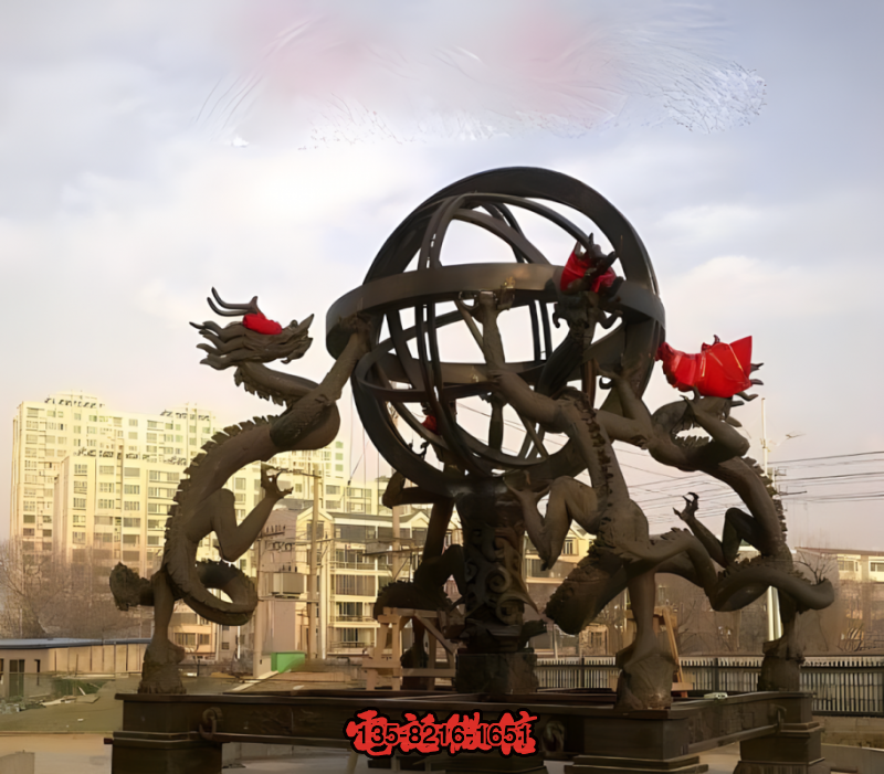 黃銅仿古渾天儀銅雕 黃銅仿古渾天儀銅雕