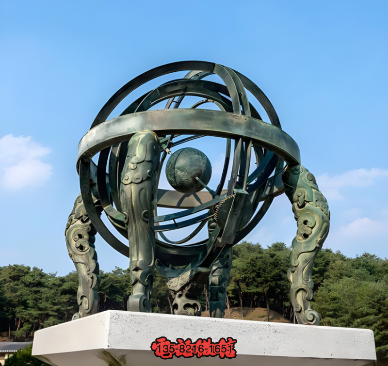 廣場大型不銹鋼創(chuàng)意渾天儀雕塑 廣場大型不銹鋼創(chuàng)意渾天儀雕塑