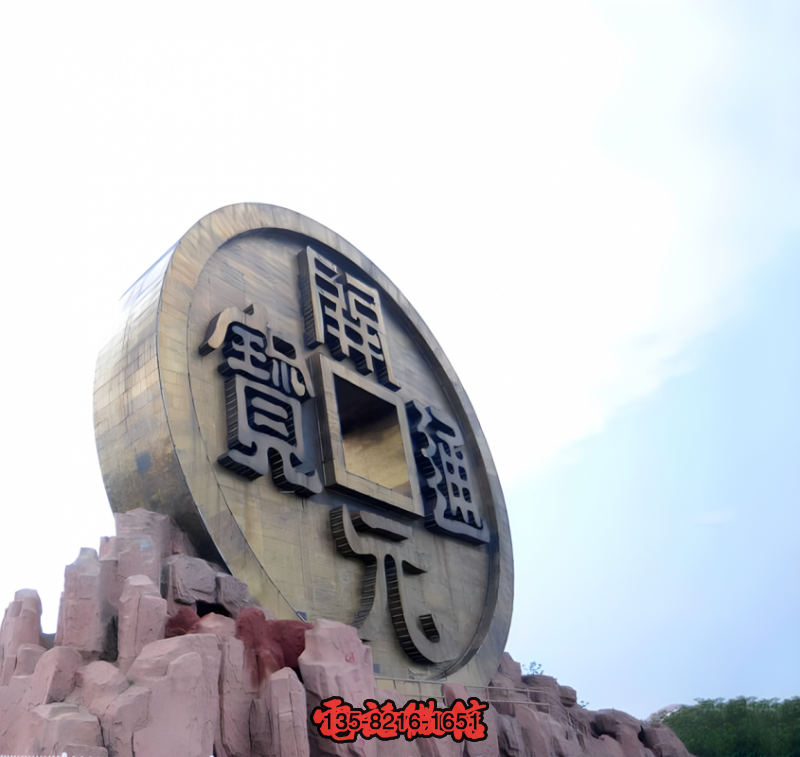 開元通寶純銅錢幣大型景觀雕塑 開元通寶純銅錢幣大型景觀雕塑