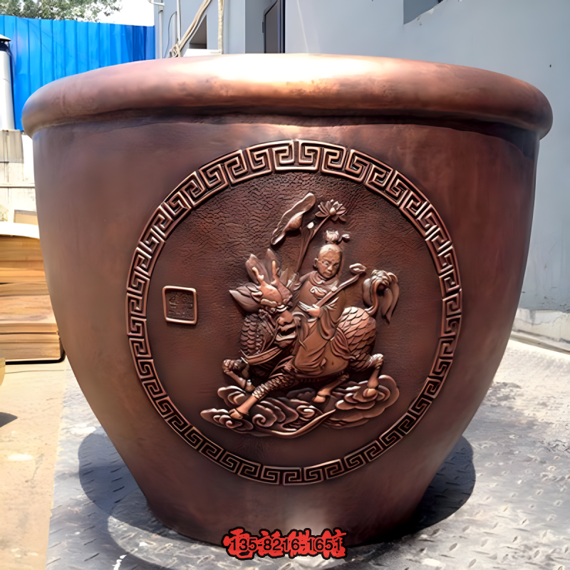 吉祥寓意鑄銅米缸雕塑 吉祥寓意鑄銅米缸雕塑