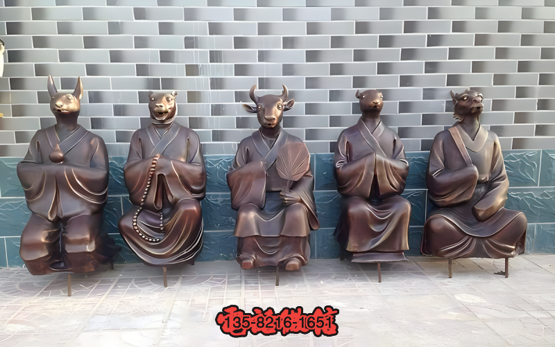黃銅鑄造十二生肖銅雕 黃銅鑄造十二生肖銅雕