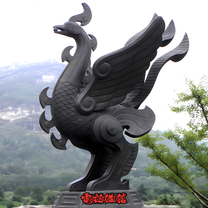 純銅鑄造抽象鳳凰銅雕塑 純銅鑄造抽象鳳凰銅雕塑