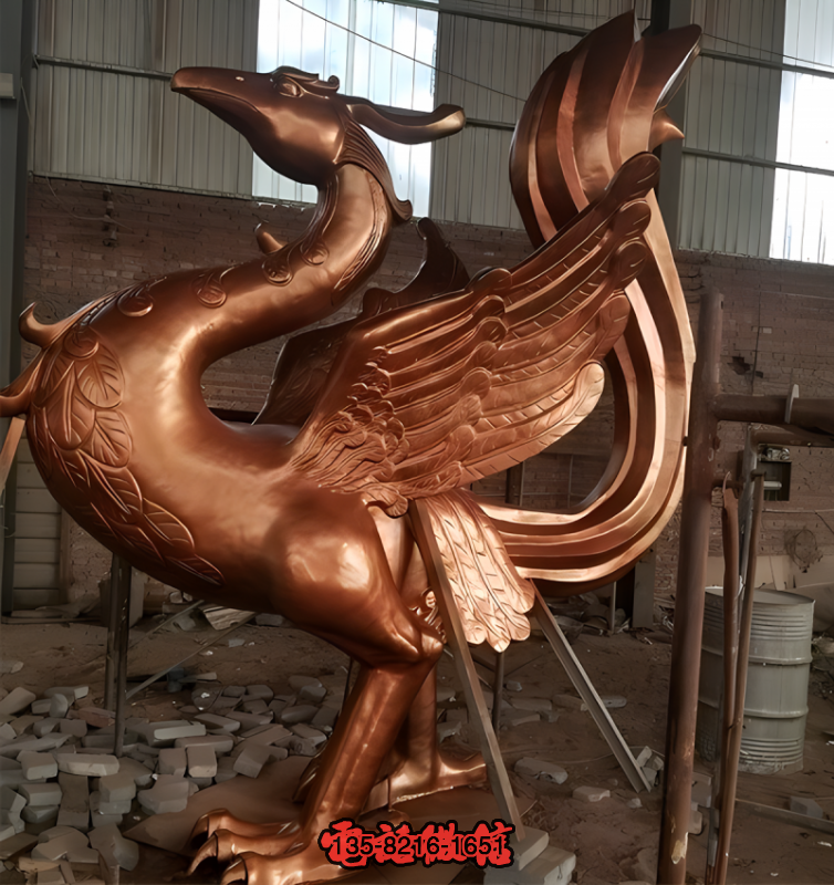 紫銅鳳凰銅雕塑 紫銅鳳凰銅雕塑