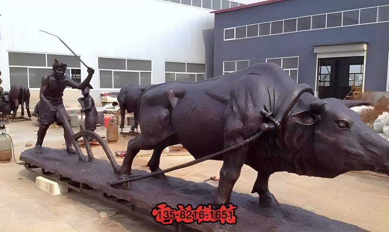 純銅鑄造耕地牛農(nóng)耕文化銅雕 純銅鑄造耕地牛農(nóng)耕文化銅雕