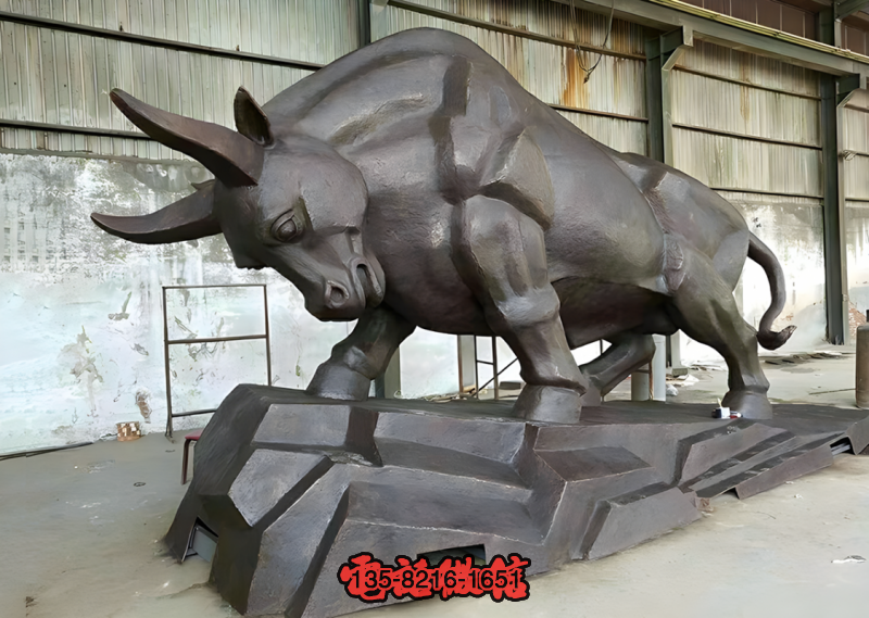 開荒牛純銅景觀動物雕塑 開荒牛純銅景觀動物雕塑